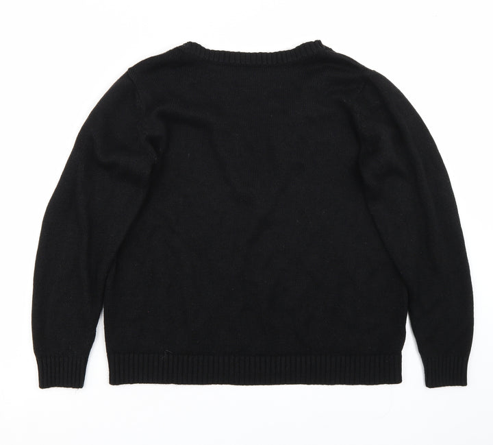 Anthology Womens Black   Pullover Jumper Size M