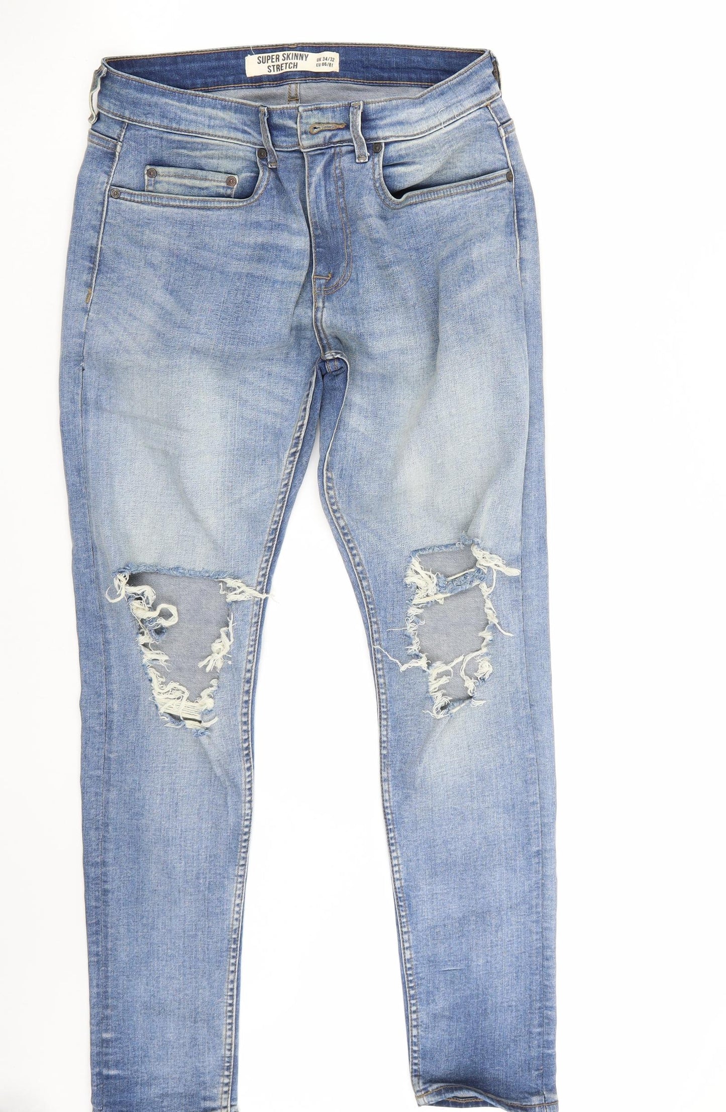 Newlook Womens Blue   Straight Jeans Size 34 L30 in