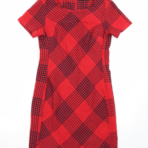 Collection London Womens Red  Rayon A-Line  Size 8