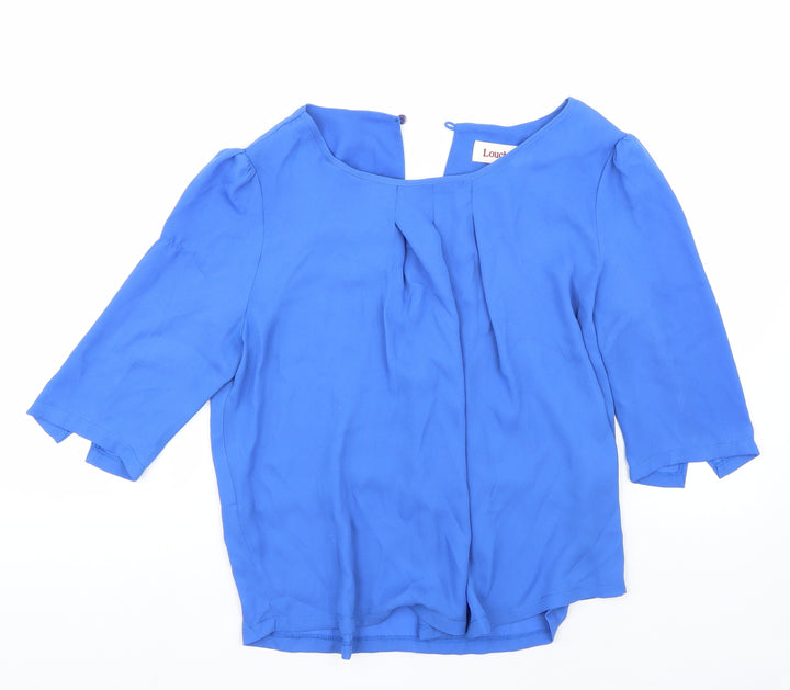 Louche Womens Blue Basic Blouse Size 10