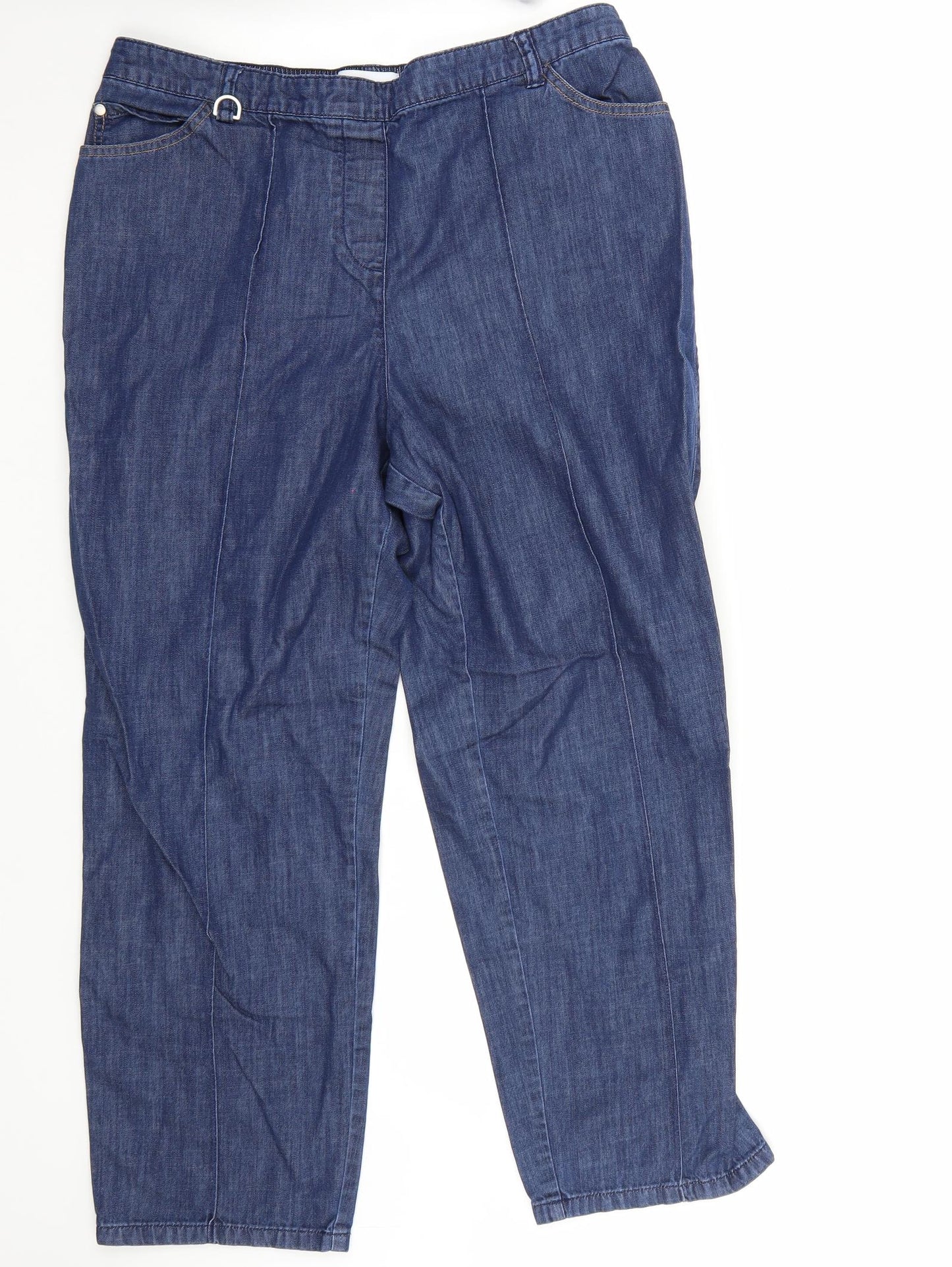 Marks and Spencer Womens Blue   Cropped Jeans Size 14 L26 in
