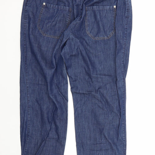 Marks and Spencer Womens Blue   Cropped Jeans Size 14 L26 in