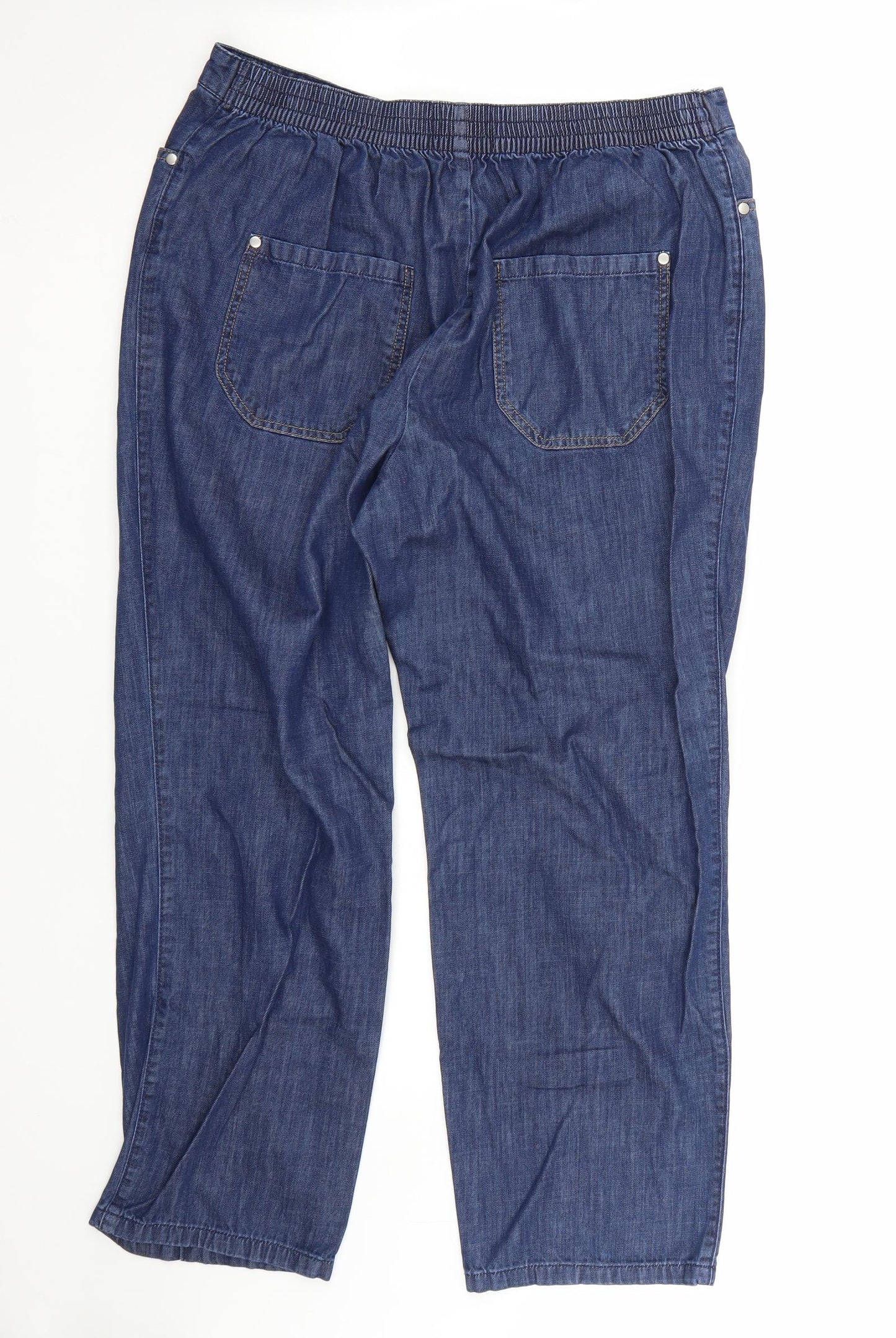 Marks and Spencer Womens Blue   Cropped Jeans Size 14 L26 in