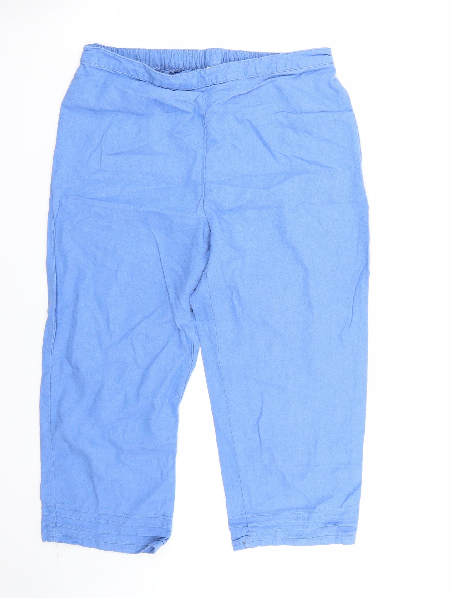 Damart Womens Blue   Cropped Trousers Size 14 L20 in