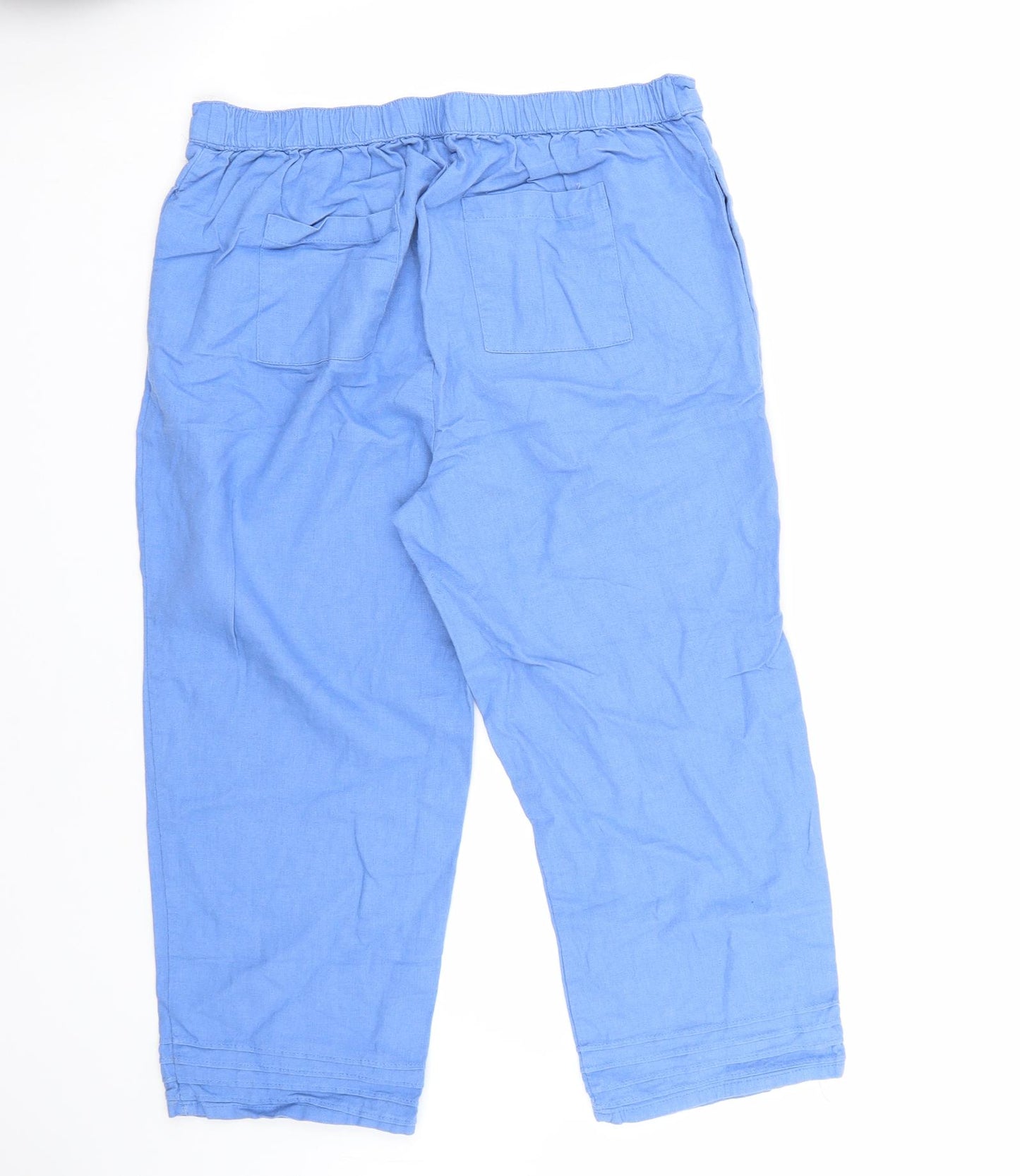 Damart Womens Blue   Cropped Trousers Size 14 L20 in