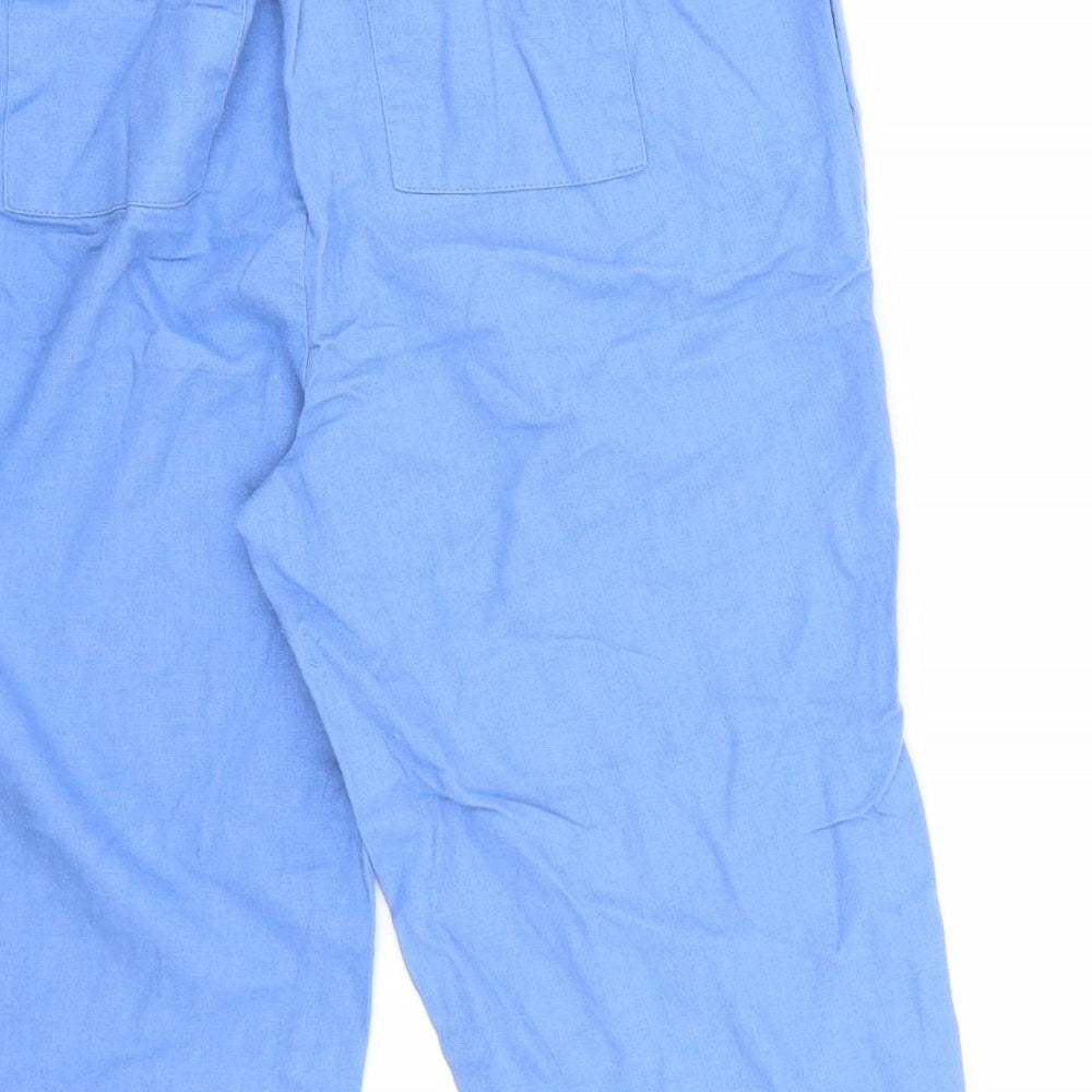 Damart Womens Blue   Cropped Trousers Size 14 L20 in