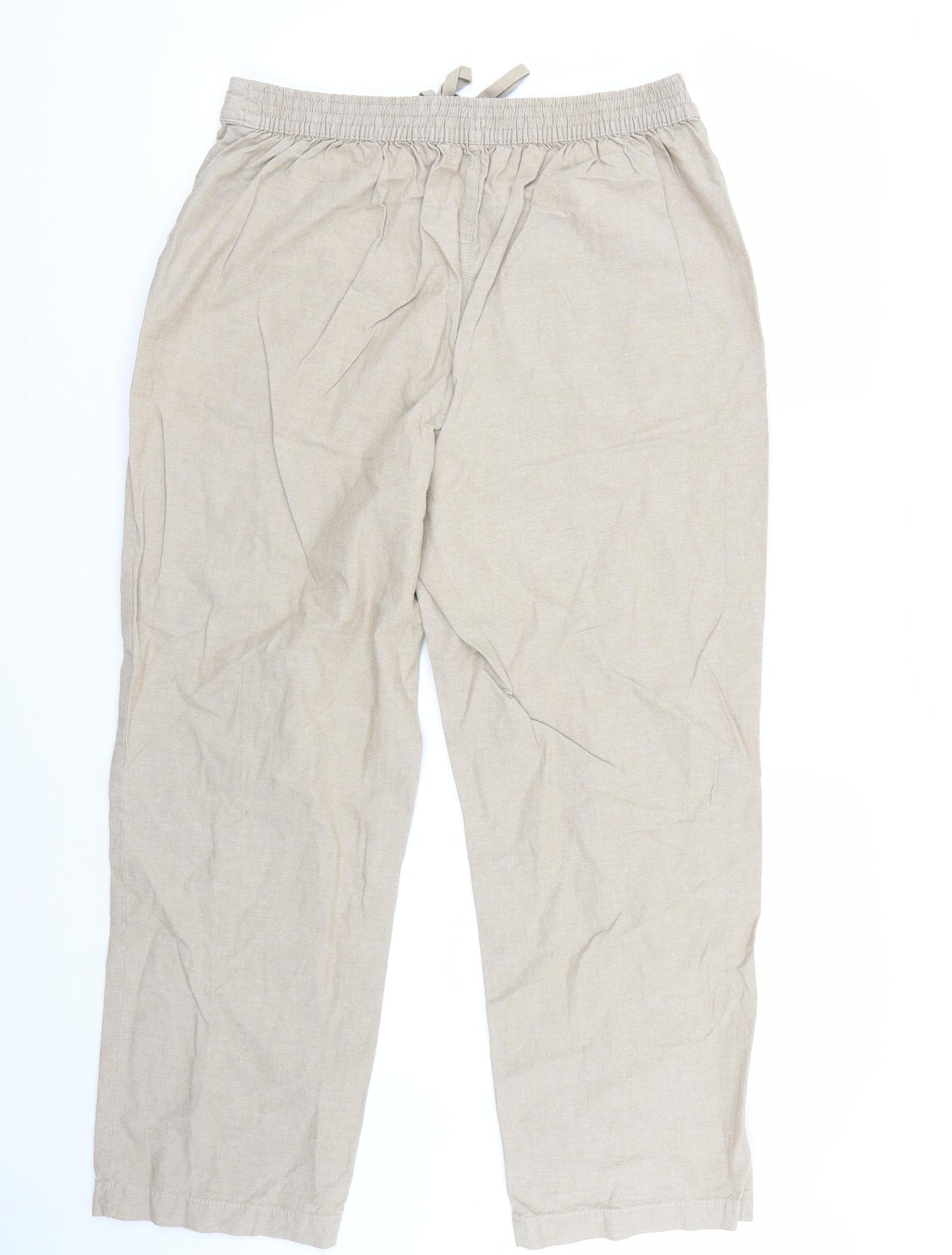 Isle Womens Beige   Trousers  Size 14 L28 in