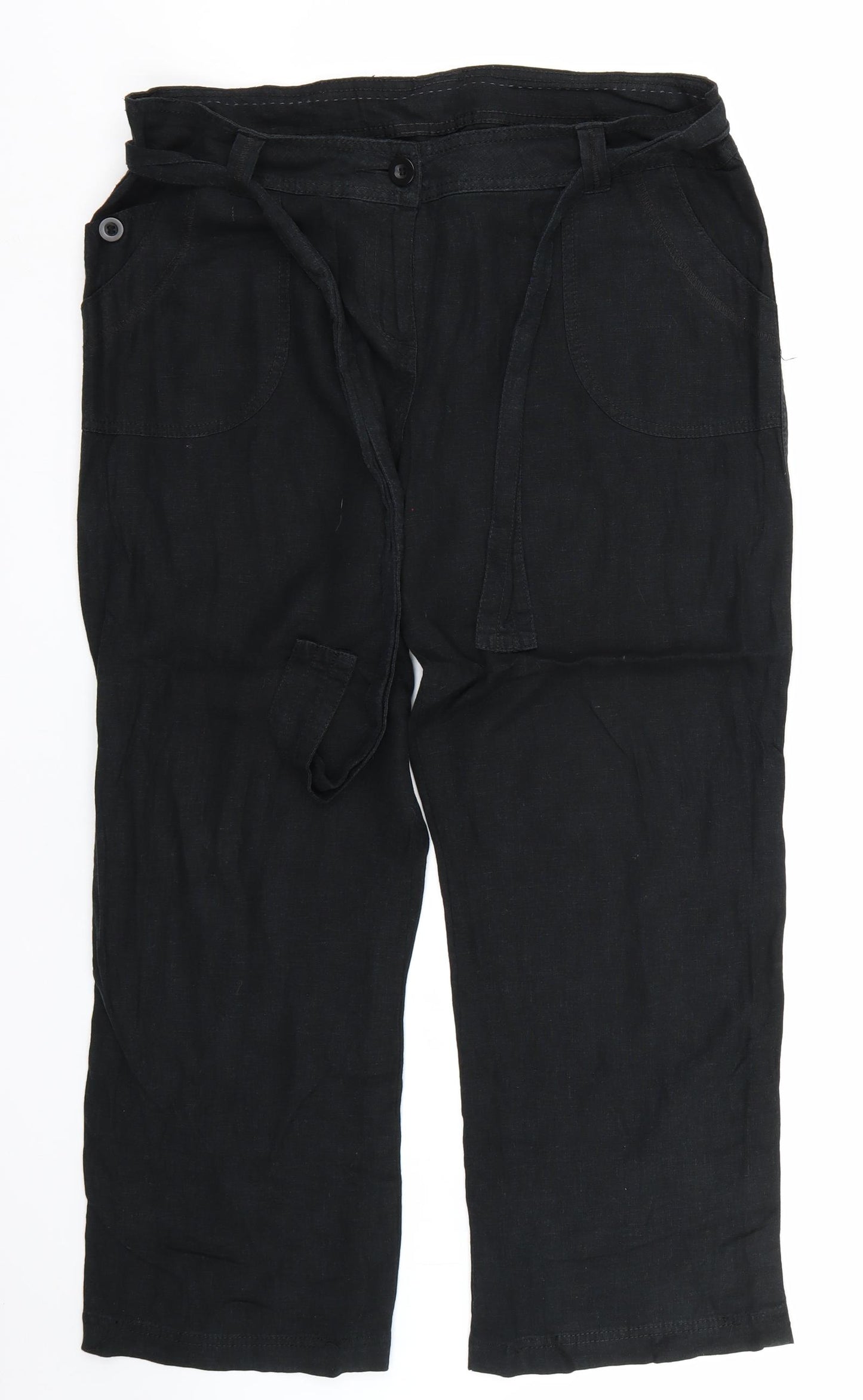 Marks and Spencer Womens Black   Trousers  Size 14 L27 in
