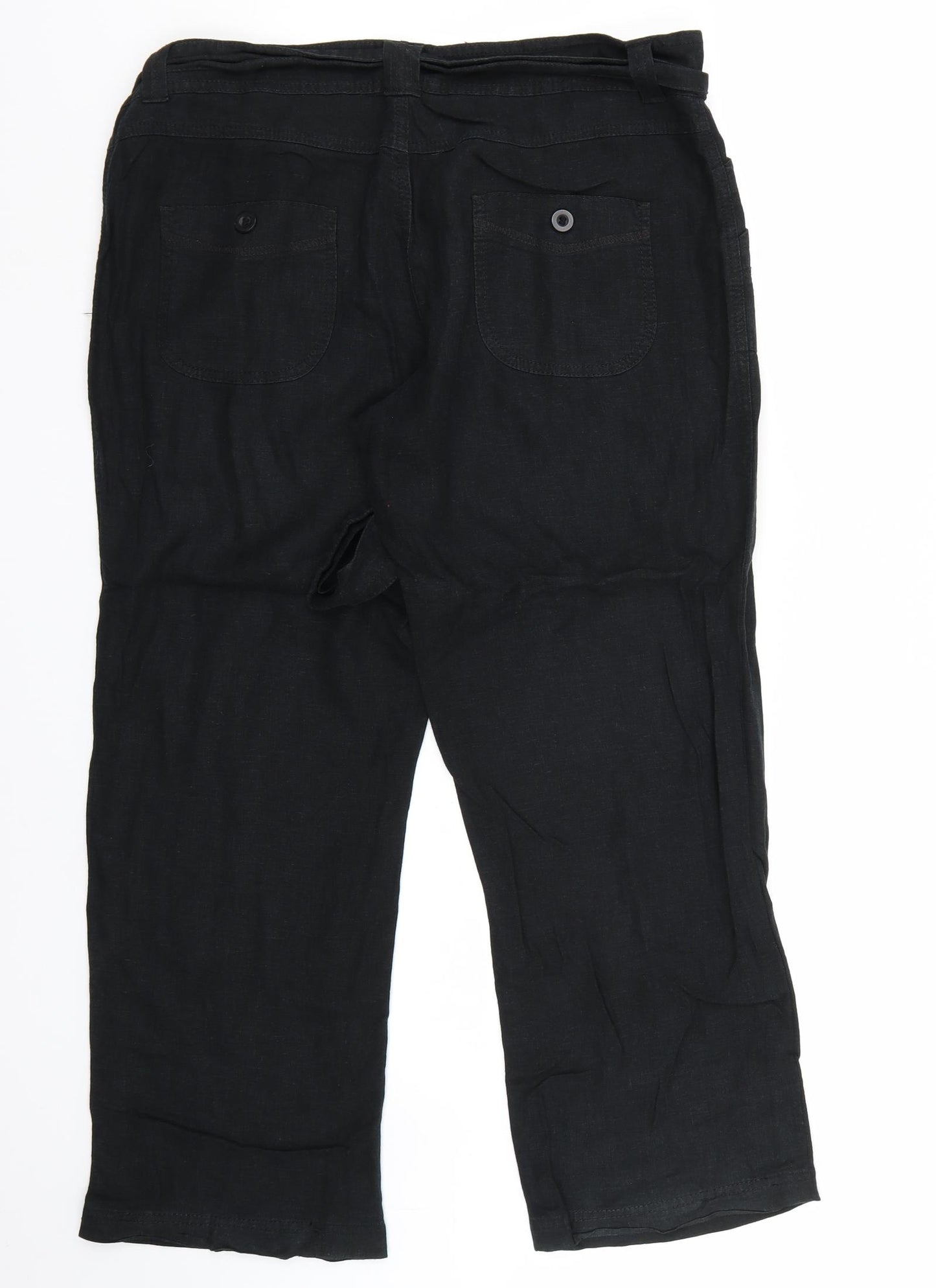 Marks and Spencer Womens Black   Trousers  Size 14 L27 in
