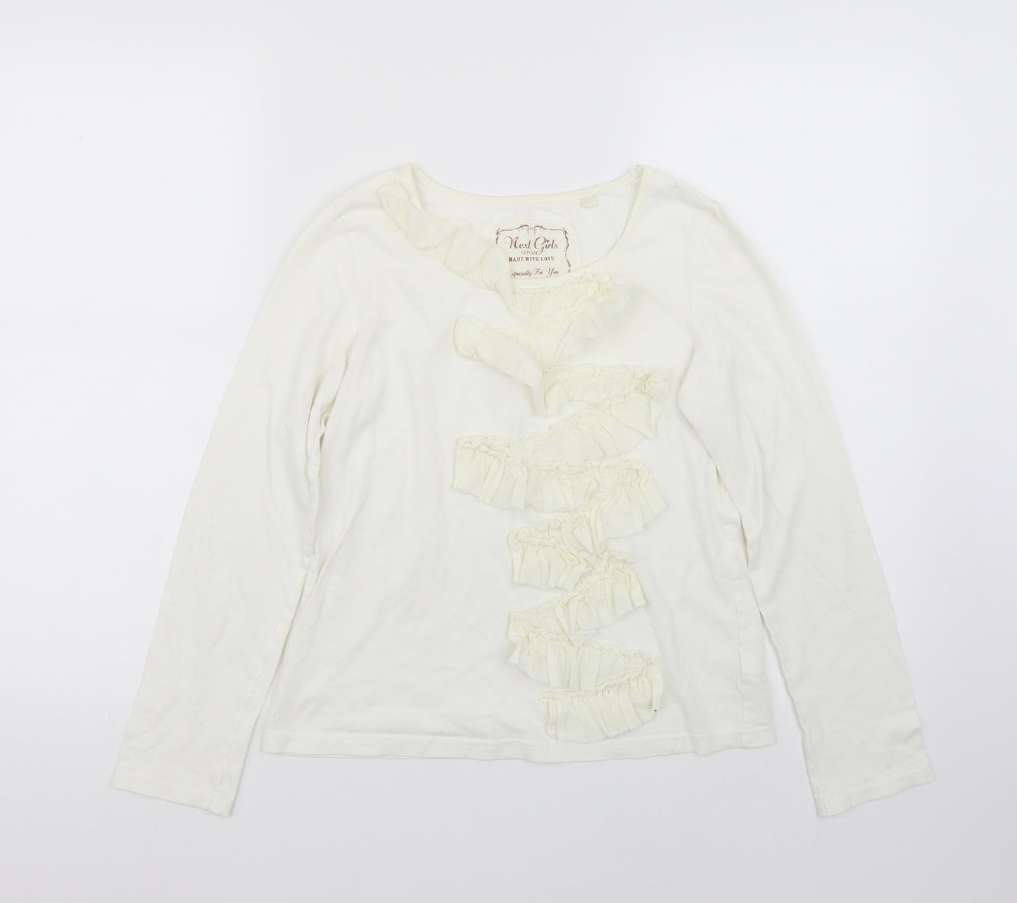 NEXT Girls White   Basic T-Shirt Size 11 Years
