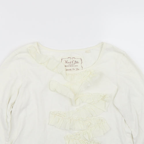 NEXT Girls White   Basic T-Shirt Size 11 Years