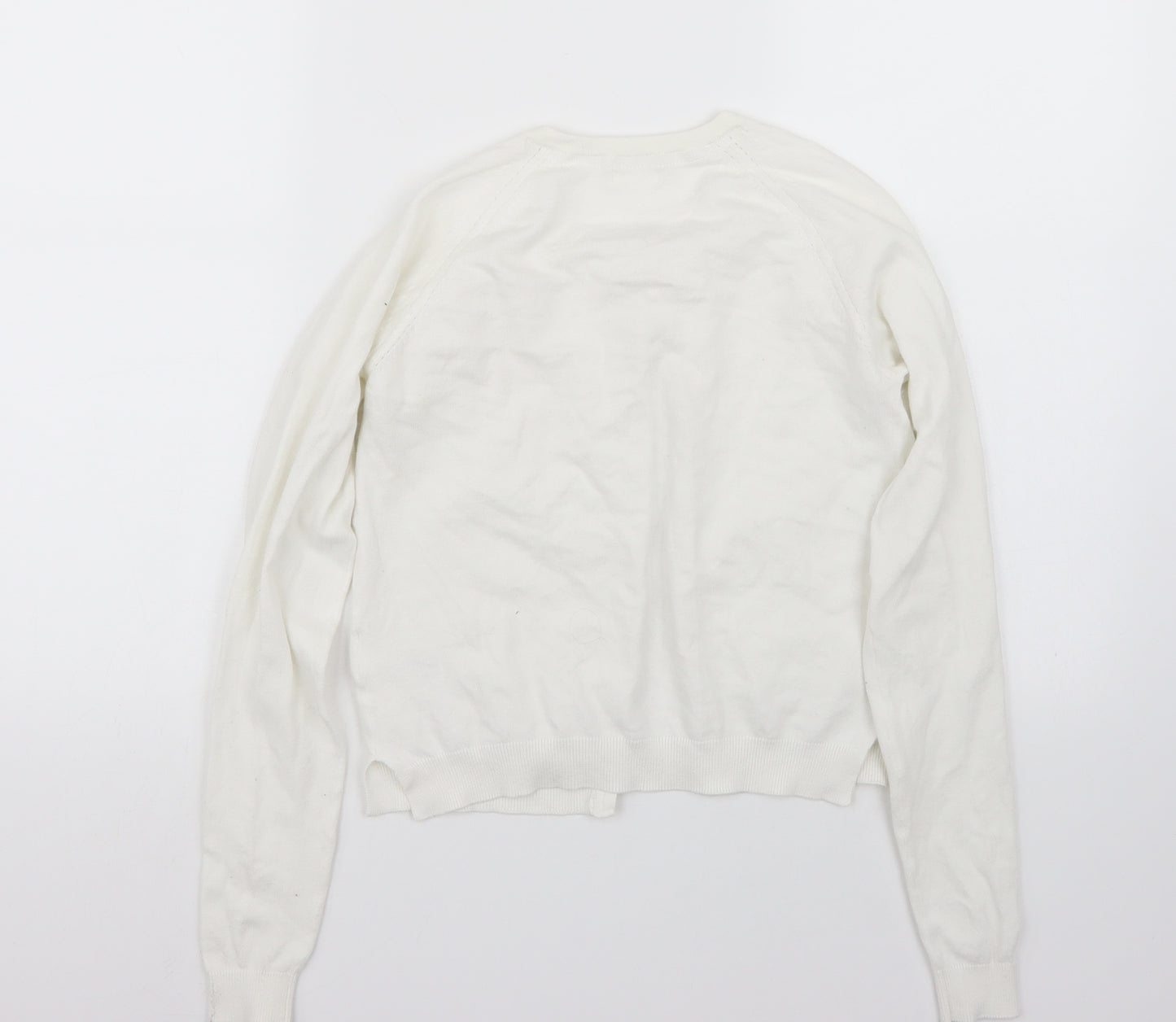 NEXT Girls White  Rayon Cardigan Jumper Size 13 Years