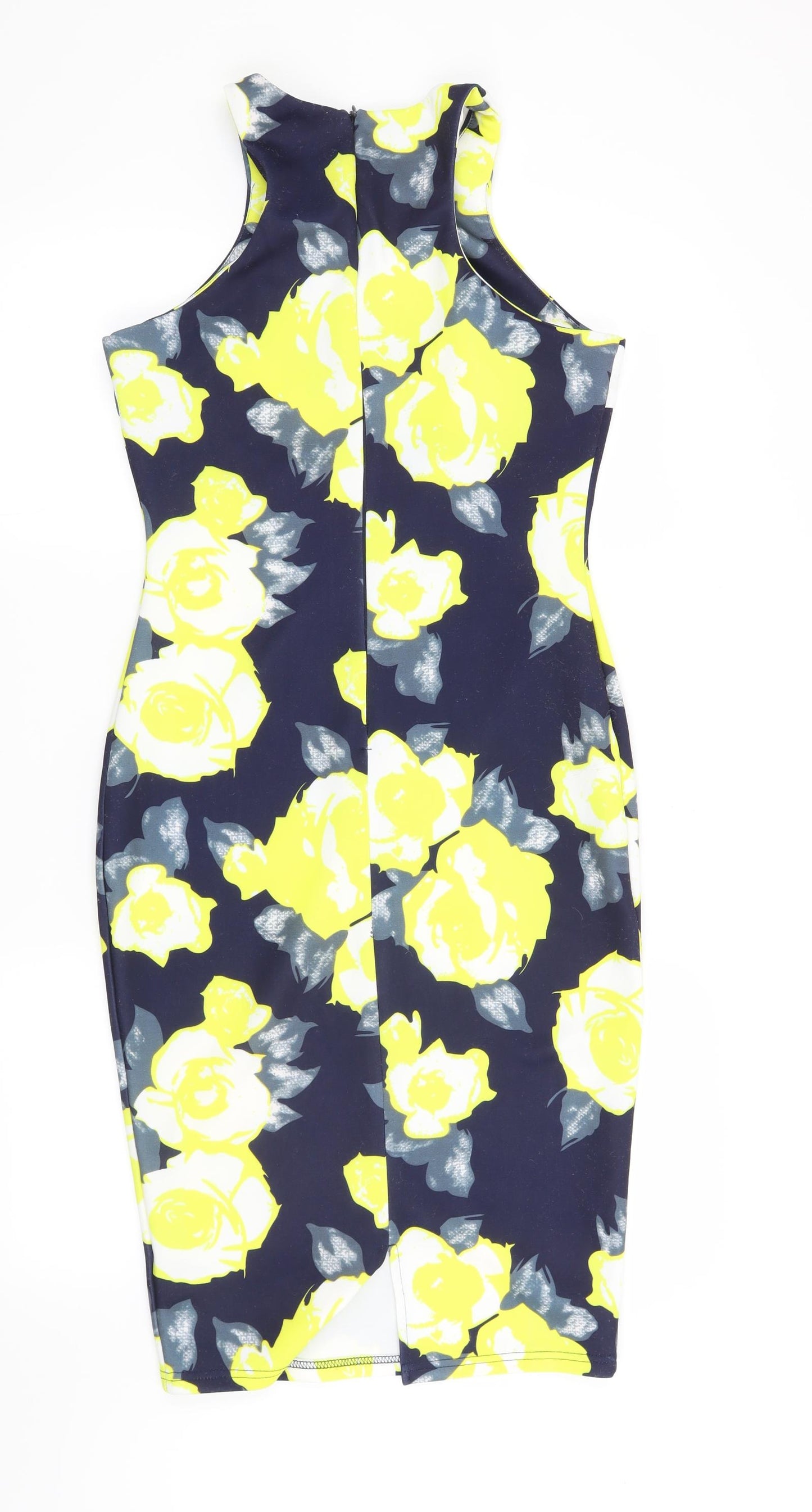 AX Paris Womens Blue Floral  Bodycon  Size 12