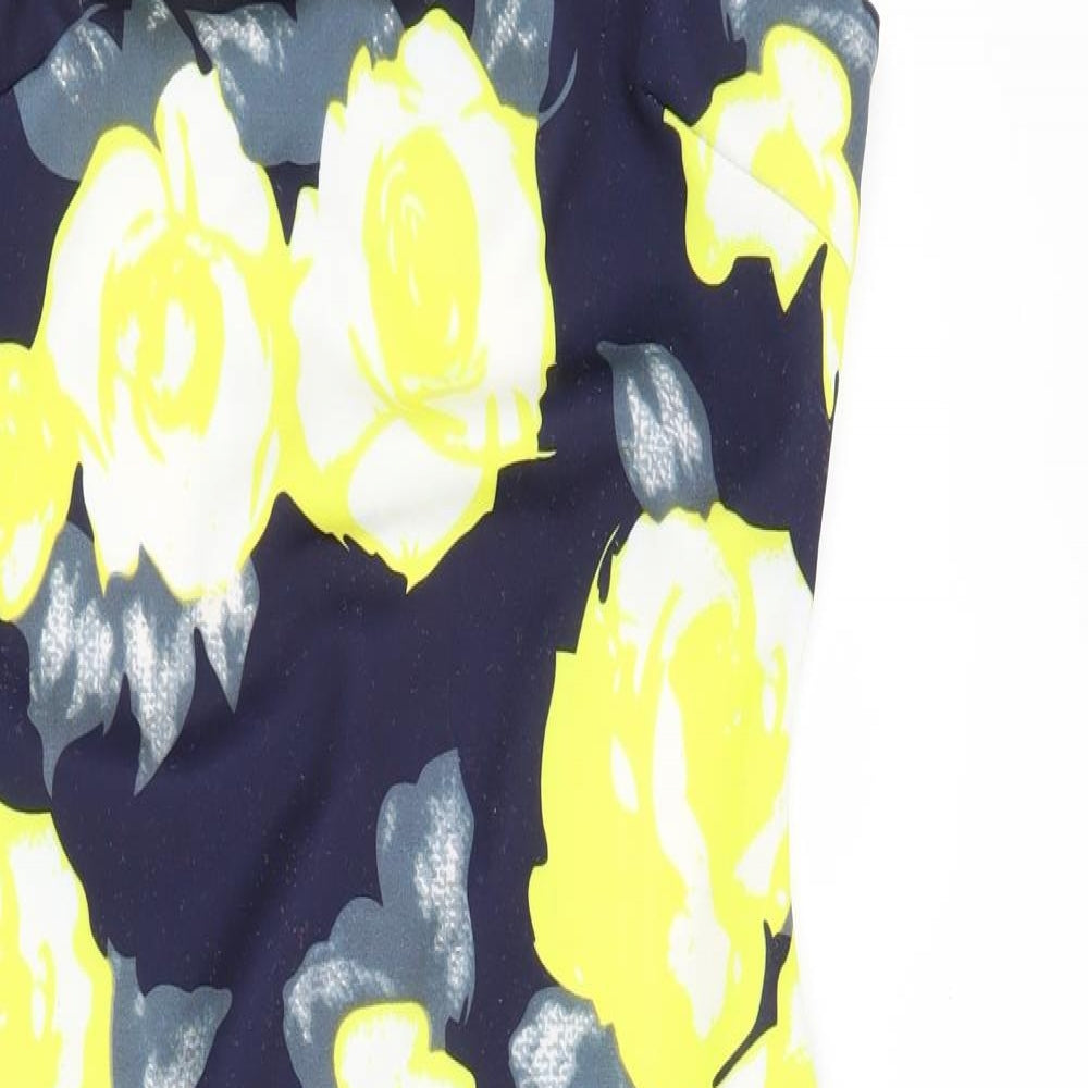 AX Paris Womens Blue Floral  Bodycon  Size 12