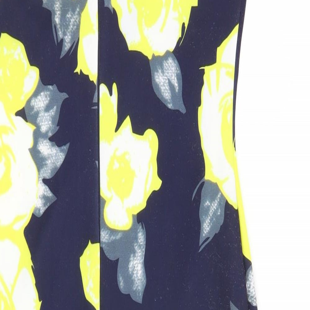 AX Paris Womens Blue Floral  Bodycon  Size 12