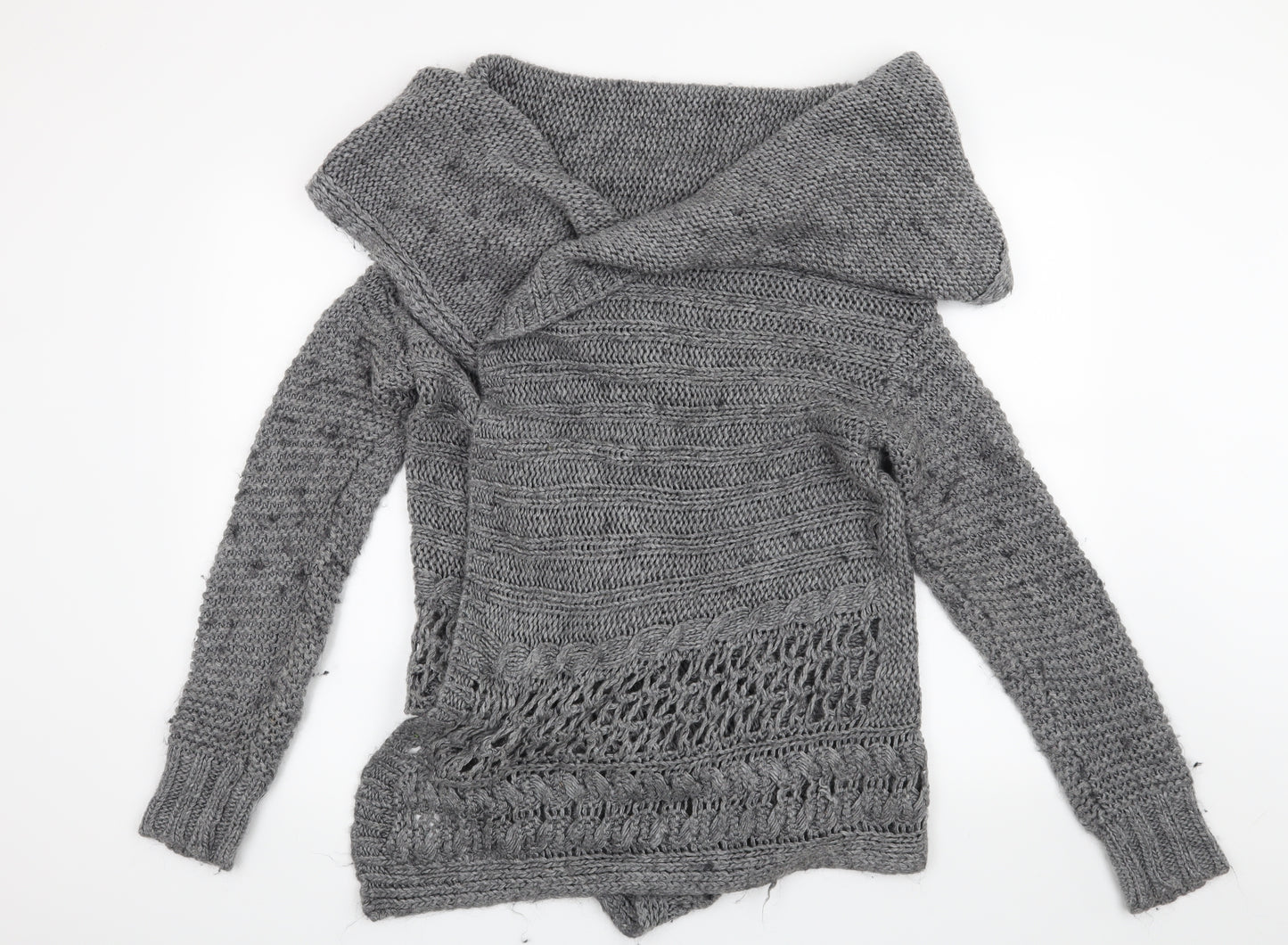 Marks and Spencer Womens Grey   Cardigan Jumper Size S