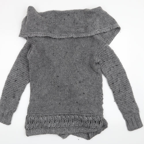 Marks and Spencer Womens Grey   Cardigan Jumper Size S