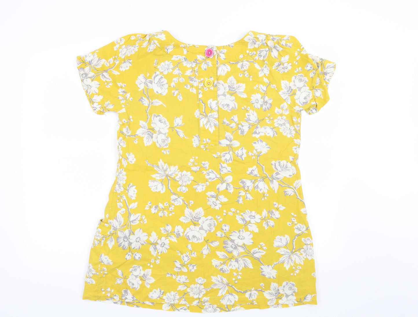Joules Womens Yellow Floral  Basic Blouse Size 12