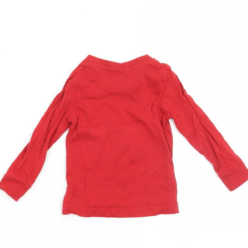 Lily & Dan Boys Red   Basic T-Shirt Size 12-18 Months  - Christmas Ready for Presents