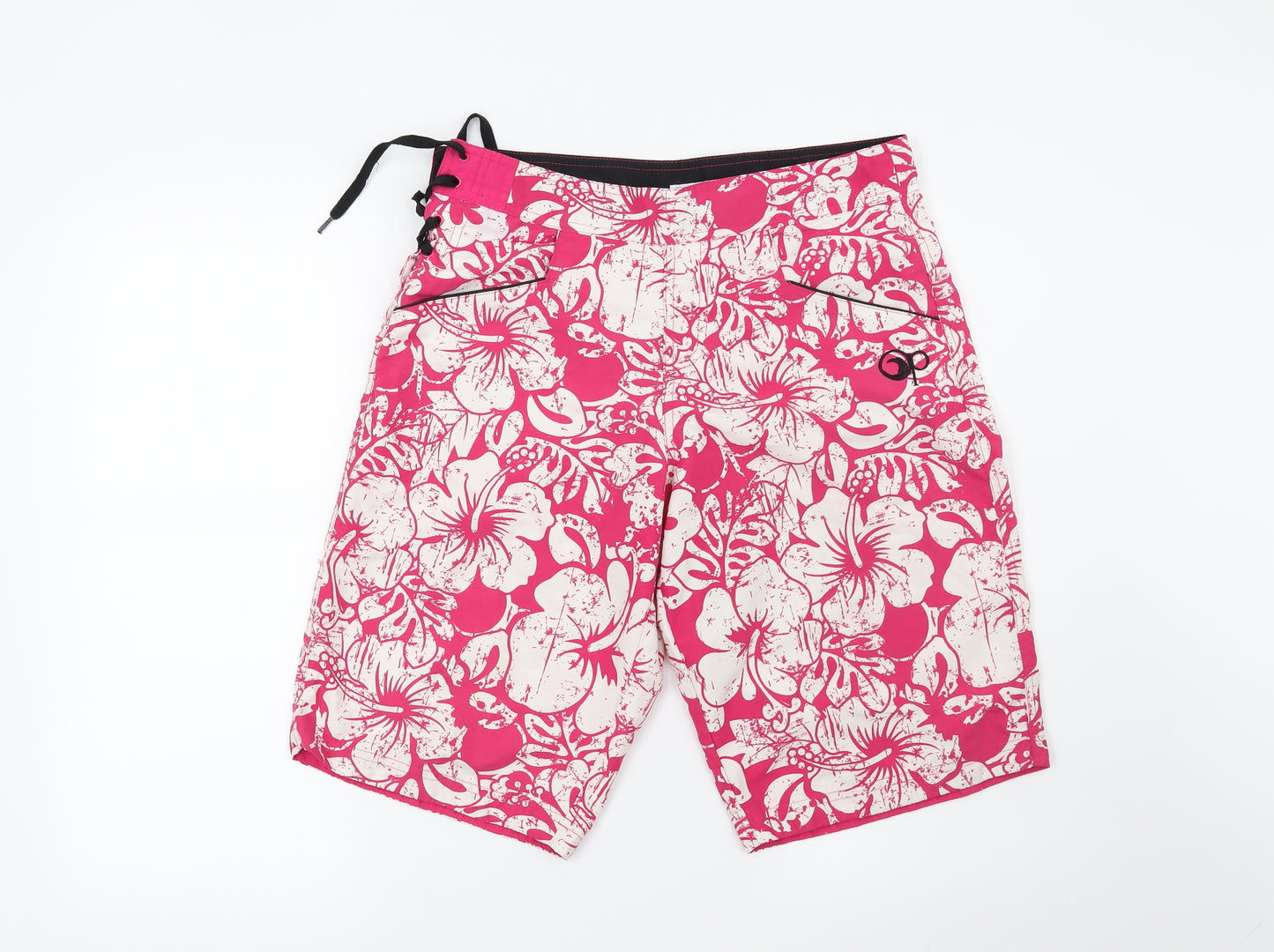 Ocean Pacific Womens Pink Floral  Bermuda Shorts Size 8