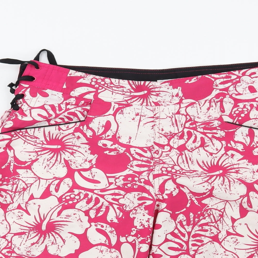 Ocean Pacific Womens Pink Floral  Bermuda Shorts Size 8