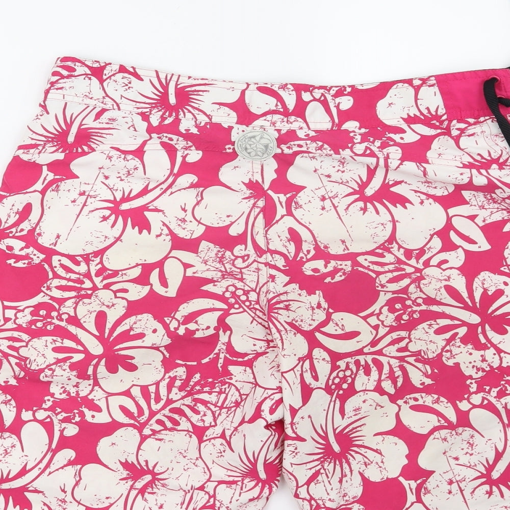 Ocean Pacific Womens Pink Floral  Bermuda Shorts Size 8