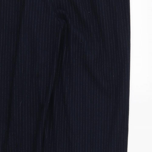 Marks and Spencer Womens Blue Striped  Trousers  Size 14 L31 in