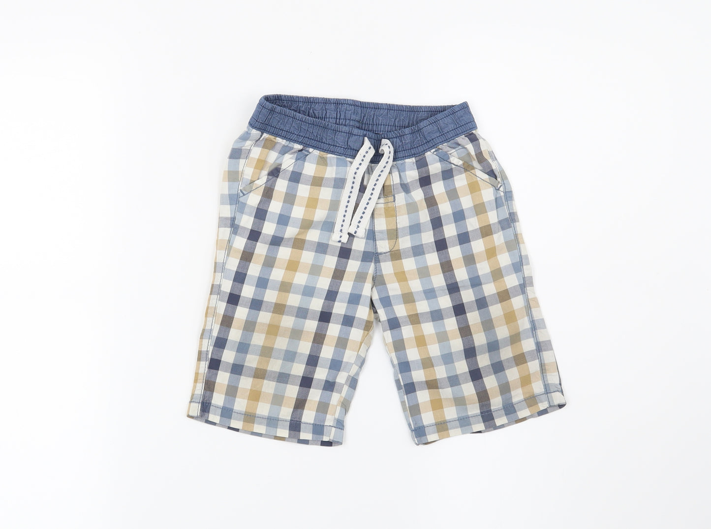 Matalan Boys Blue Check  Chino Trousers Size 2-3 Years