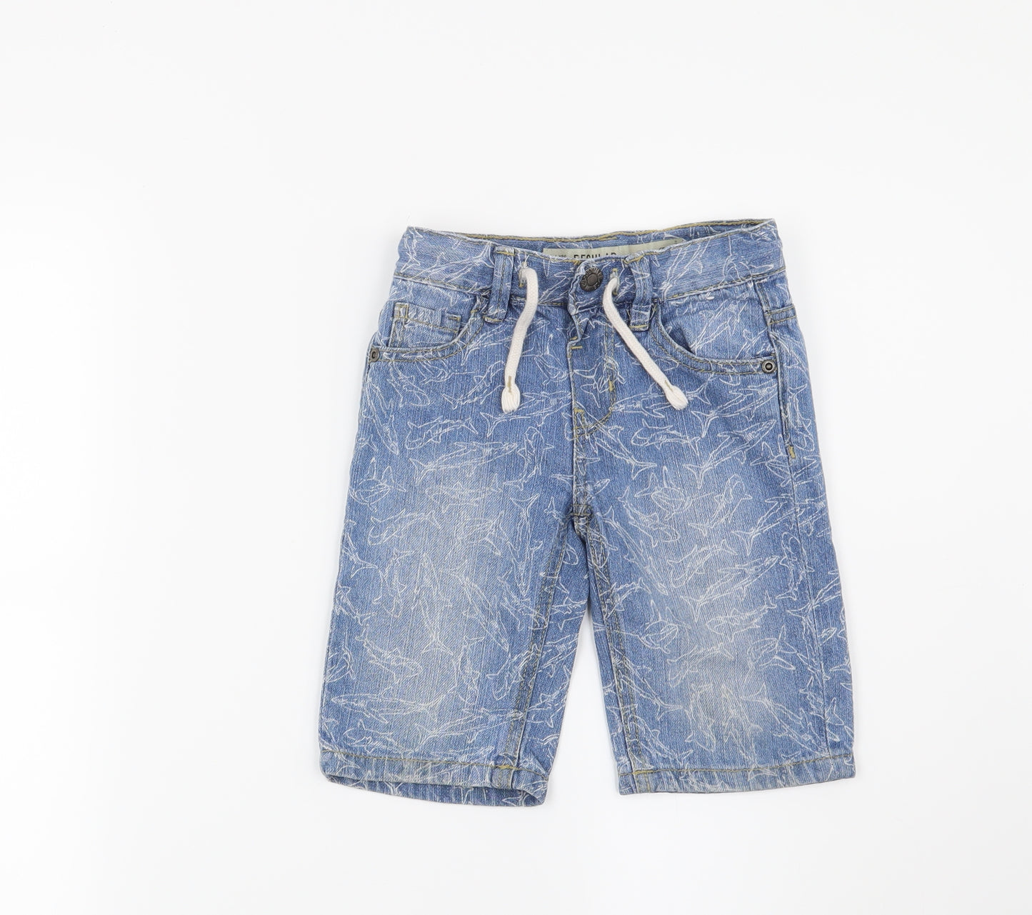 DENIM CO Boys Blue   Bermuda Shorts Size 3-4 Years - Shark