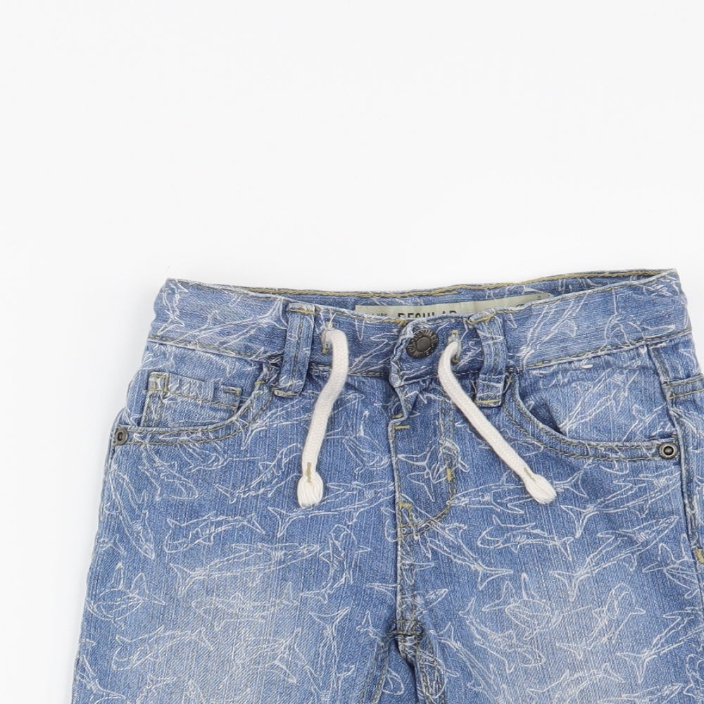 DENIM CO Boys Blue   Bermuda Shorts Size 3-4 Years - Shark