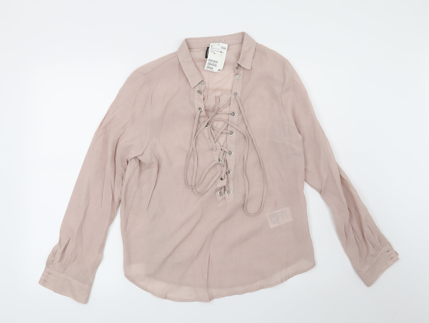 H&M Womens Pink   Basic Blouse Size 10