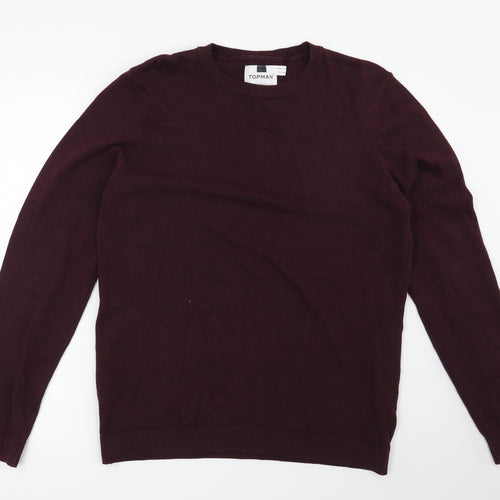Topman Mens Red   Pullover Jumper Size M