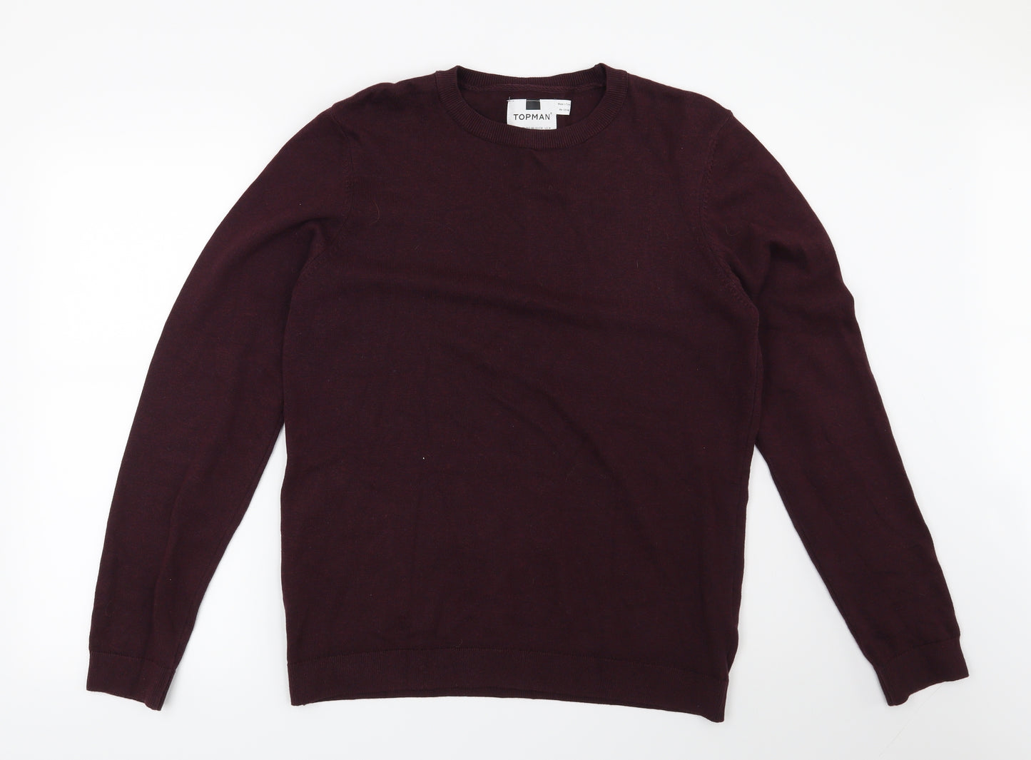 Topman Mens Red   Pullover Jumper Size M