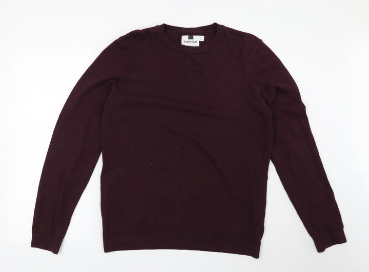 Topman Mens Red   Pullover Jumper Size M