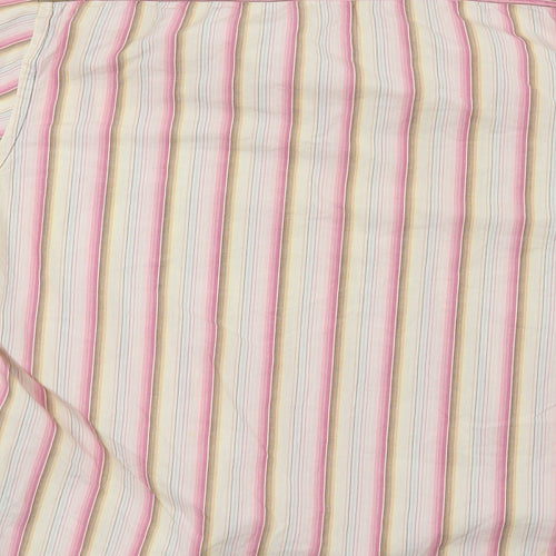 Duck and Cover Mens Pink Striped   Button-Up Size L