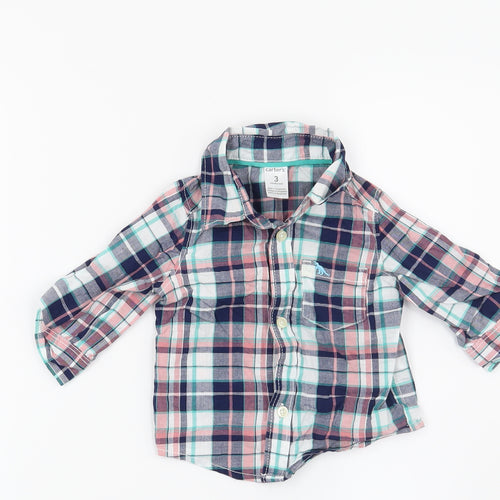 Carters Boys Blue Check  Basic Button-Up Size 3-6 Months