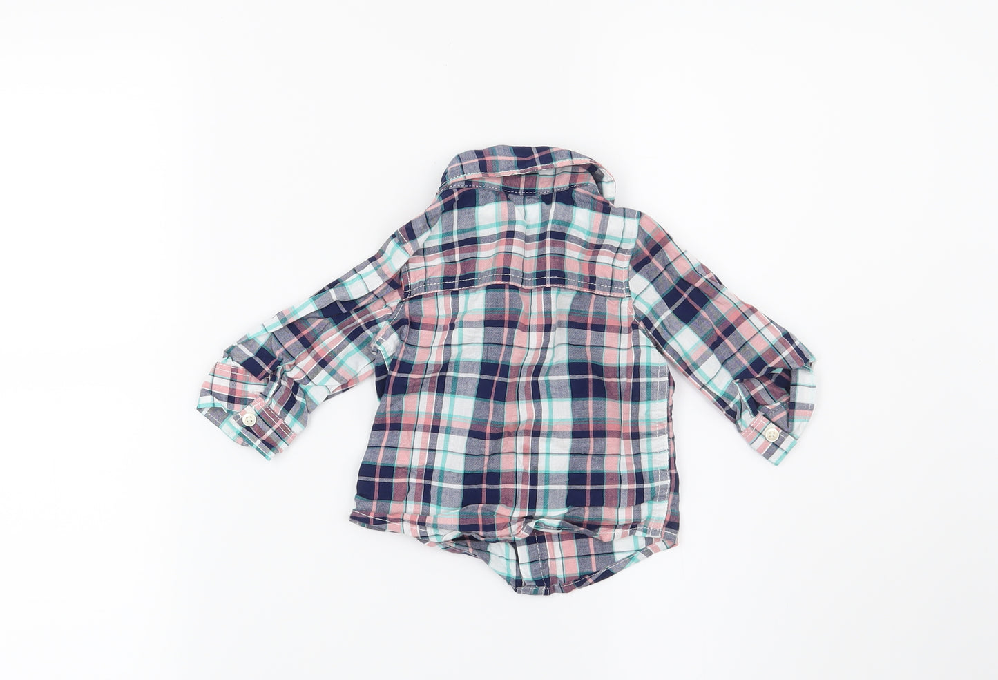Carters Boys Blue Check  Basic Button-Up Size 3-6 Months