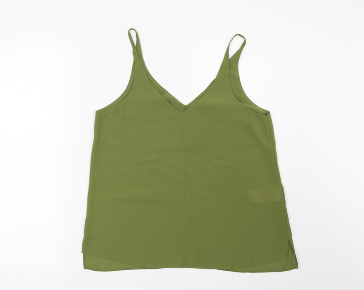 Topshop Womens Green Basic Blouse Size 10