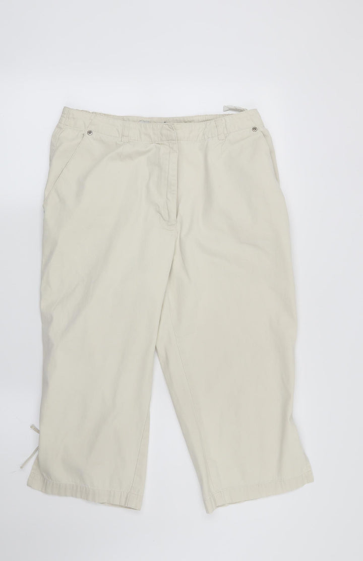 Emreco Womens Beige   Trousers  Size 14 L20 in