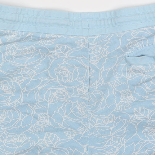 ASOS Womens Blue Floral  Hot Pants Shorts Size M
