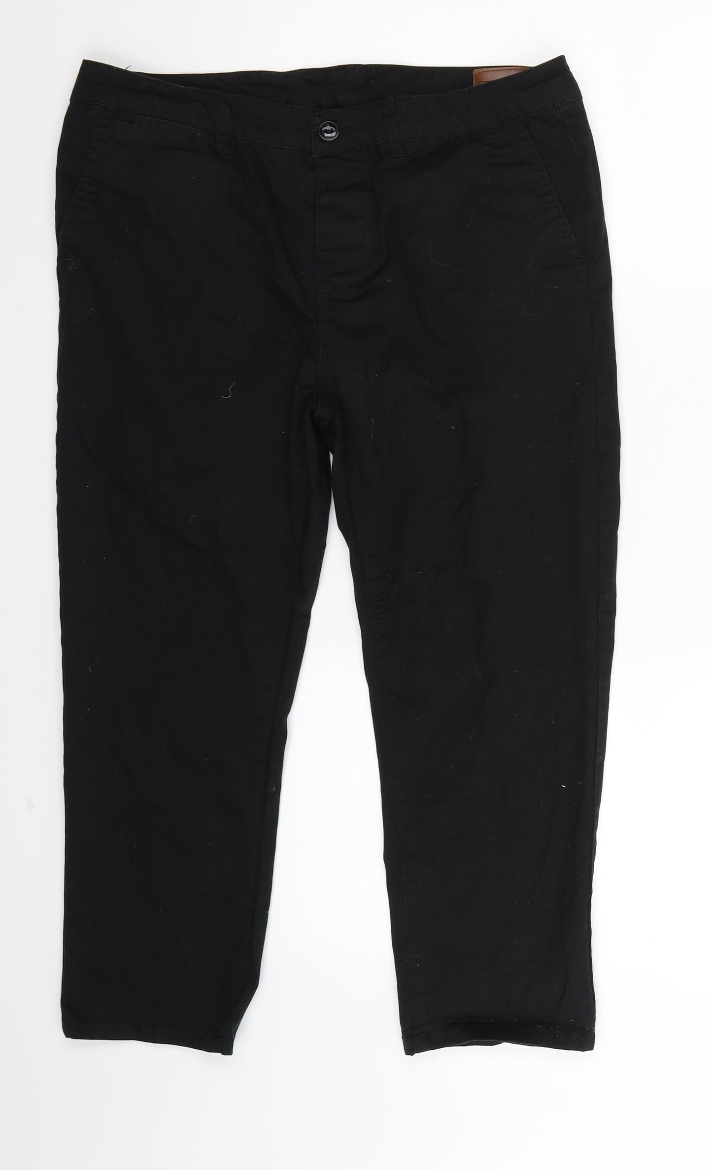 ASOS Mens Black   Cropped Trousers Size 33 L22 in