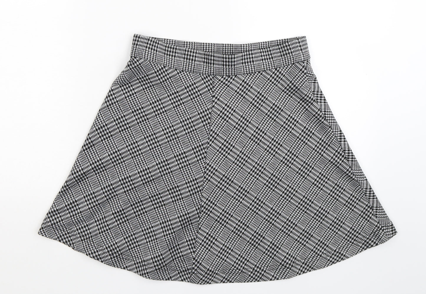 George Womens Grey Houndstooth  A-Line Skirt Size 8