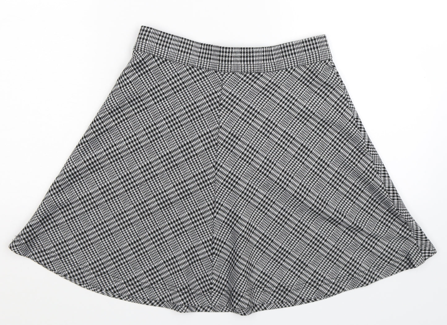 George Womens Grey Houndstooth  A-Line Skirt Size 8