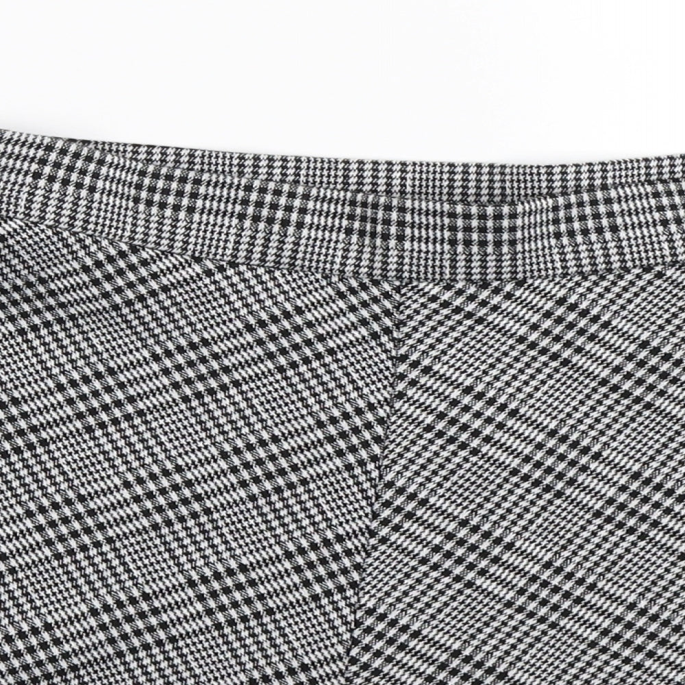 George Womens Grey Houndstooth  A-Line Skirt Size 8