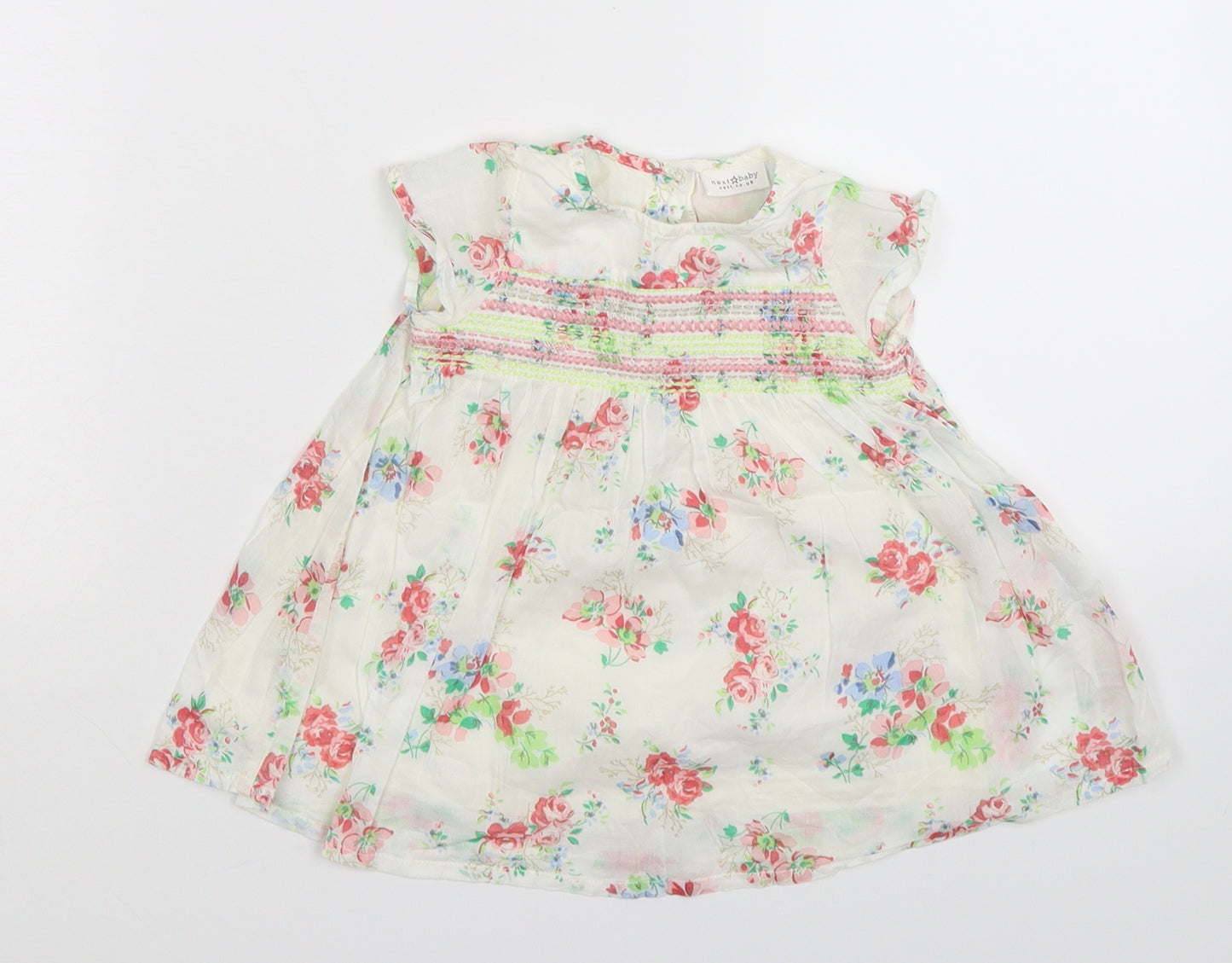 NEXT Girls White Floral  Fit & Flare  Size 3-6 Months