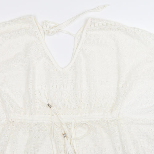 Preworn Womens White  Knit Pullover Jumper One Size