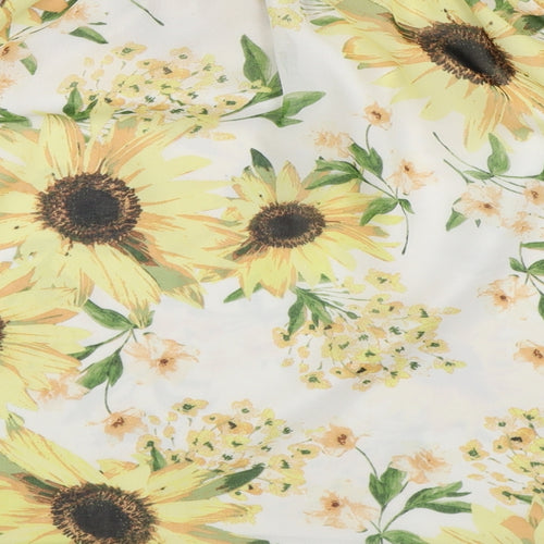 Bonmarché Womens White Floral  Basic Blouse Size 12