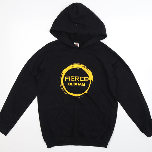 Fruit of the Loom Boys Black   Pullover Hoodie Size 12-13 Years