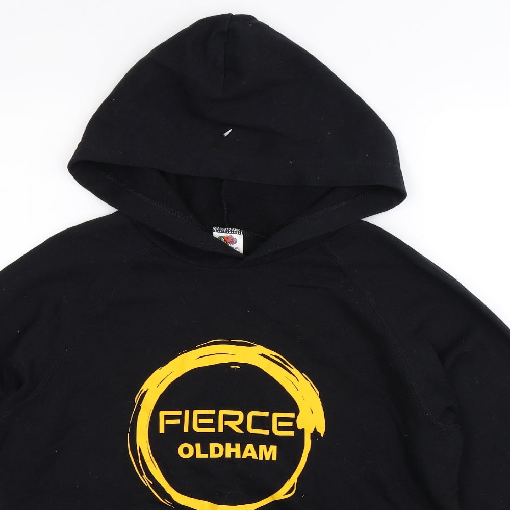 Fruit of the Loom Boys Black   Pullover Hoodie Size 12-13 Years