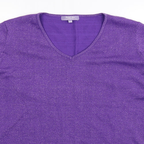 Michele Hope Womens Purple   Pullover Jumper Size 20